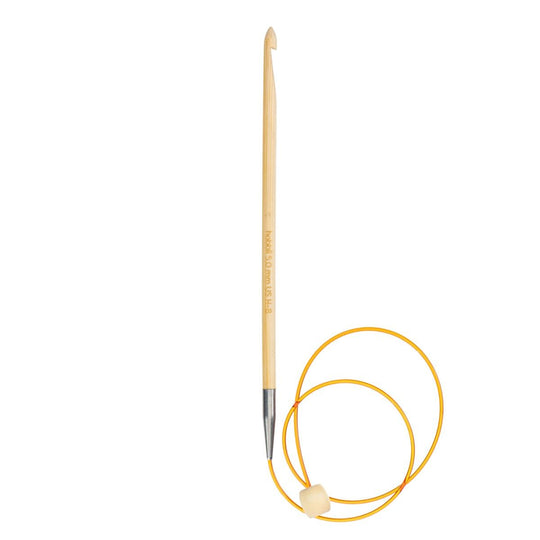 Bamboo Tunisian Crochet Hook with Wire - 50 cm (20 in) - Hobbii