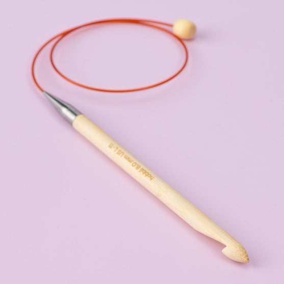 

Bamboo Tunisian Crochet Hook with Wire - 50 cm (20 in) - Hobbii
2