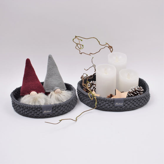 

Decoration trays with round leather base - Christmas
5