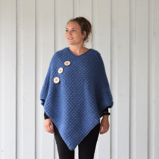 Autumn Waves - Poncho - Plus Size - Evergreen