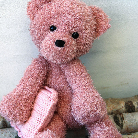 Teddy with blanket and pillow - Trunte