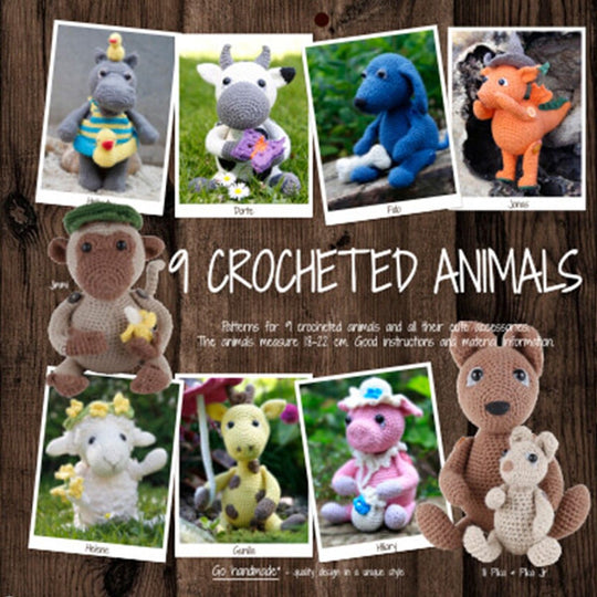 9 Crocheted Animals - Go Handmade