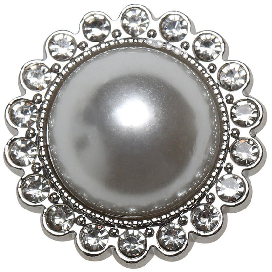 

Pearl Buttons with stone - 21 mm - 4 pcs - Go Handmade
1
