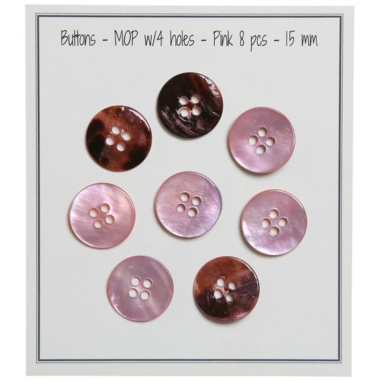 

Buttons - Mother-of-pearl - Pink - Go Handmade
1
