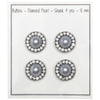 

Pearl Buttons w. Stones - Black - Multiple Sizes - Go Handmade
1