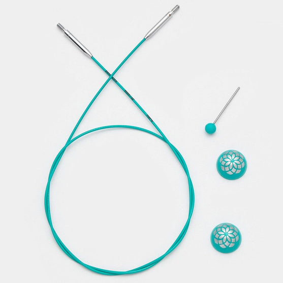 

Draaikabel voor verwisselbare rondbreinaalden - Teal - KnitPro
3