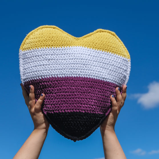

Non-Binary Pride - Heart Pillow
1