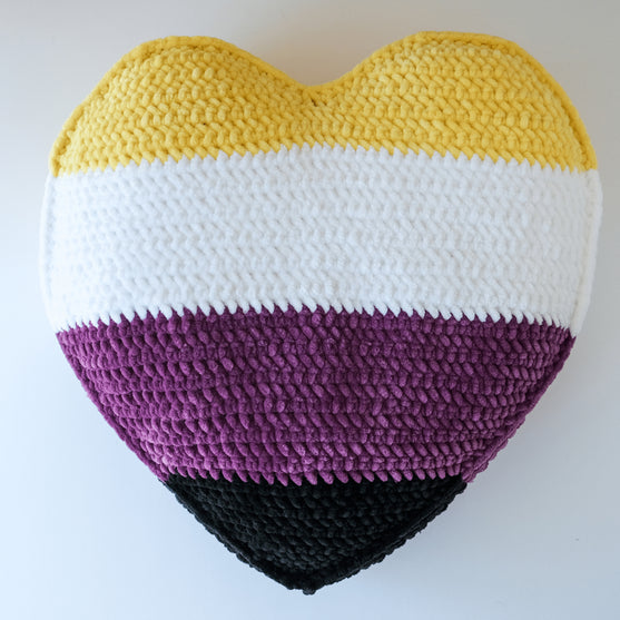 

Non-Binary Pride - Heart Pillow
2
