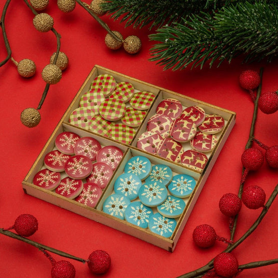 

Wooden Buttons - Christmas - 18 mm - Hobbii
2