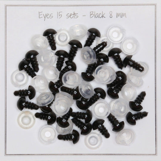 Safety eyes - 8 mm (0.31 in) - Go Handmade