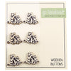 

Wooden Buttons - Zebras Paul & Peter - 9 pcs, 20 mm - Go Handmade
1