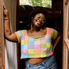 

Suncatcher - Square Neck Intarsia Tee
1