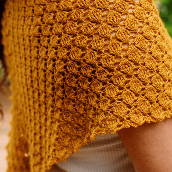 

Grisaille - Châle Triangulaire Ajouré - Kit crochet
3