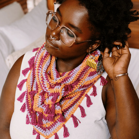 Confetti Glass - Triangular Shawl