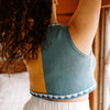 

Bevelled Tank - Sleeveless Intarsia Top
4