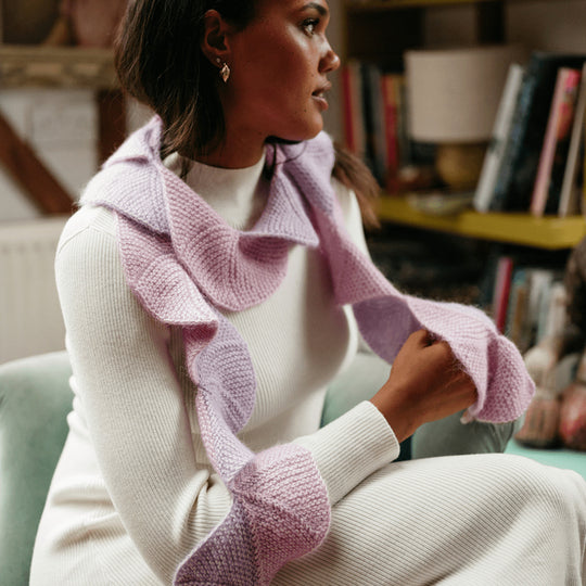 Undulate - Garter Fan Scarf