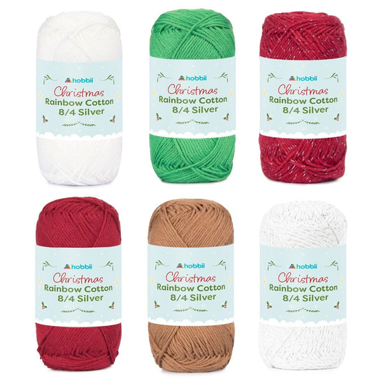 

Rainbow Cotton 8/4 Christmas Silver Color Pack (Edition Limitée) - Hobbii
1