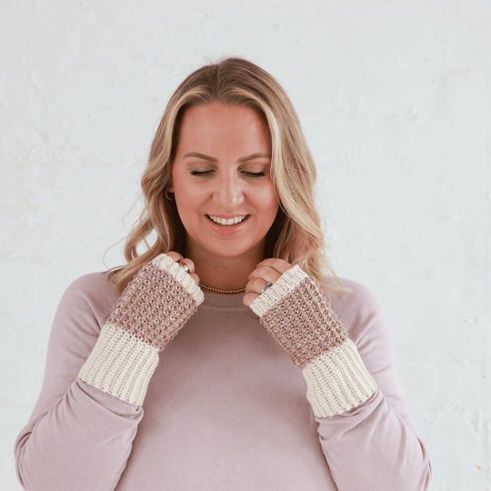 Coffee and Cream - Wrist Warmers