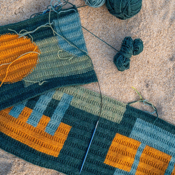

Rust & Rhythm - Écharpe - Kit tricot
4
