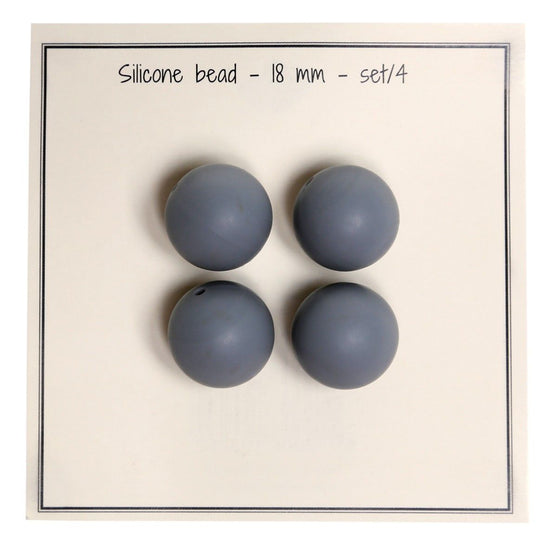 

Perles en silicone  - diamètre 18mm - 4 pièces - Go Handmade
1
