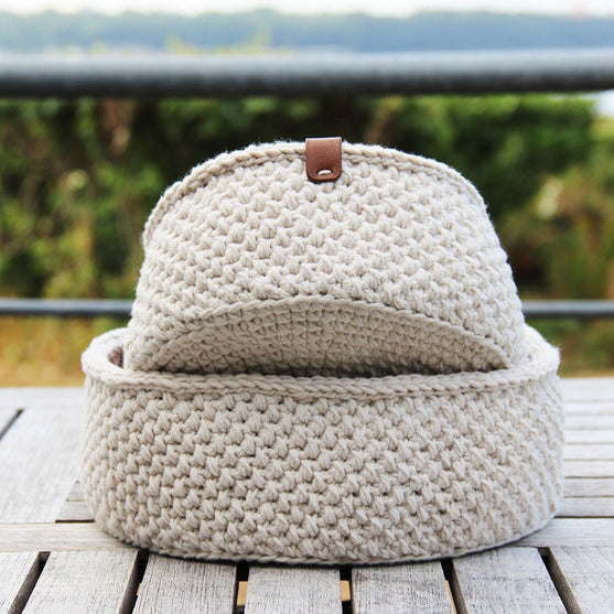 

Moss Stitch Panier - Rond
1
