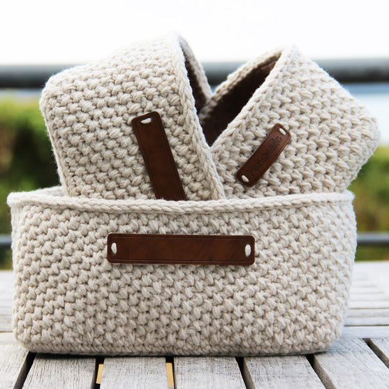 

Moss Stitch Basket - Square
5
