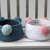 

Teddy Basket with PU leather base
3
