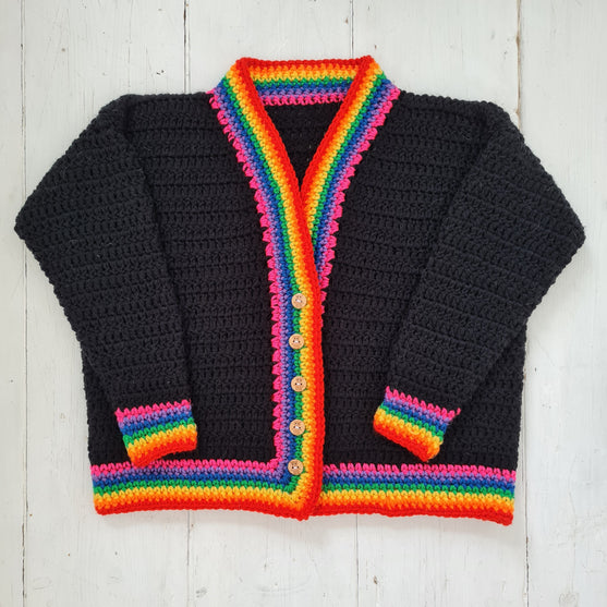 

Rainbow Contrast - Children’s Cardigan
1