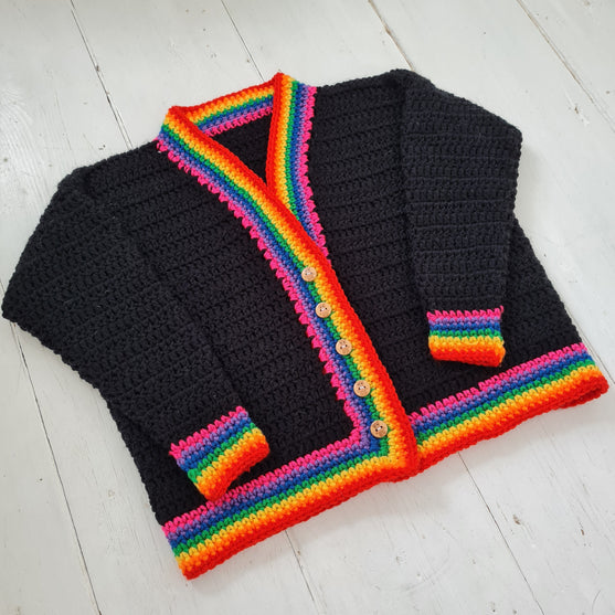 

Rainbow Contrast - Children’s Cardigan
2