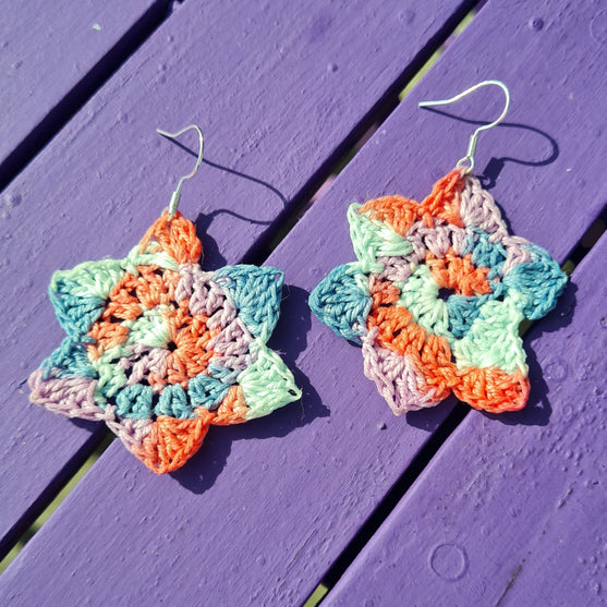 

Bloom Earrings - Trio of crochet earrings
3