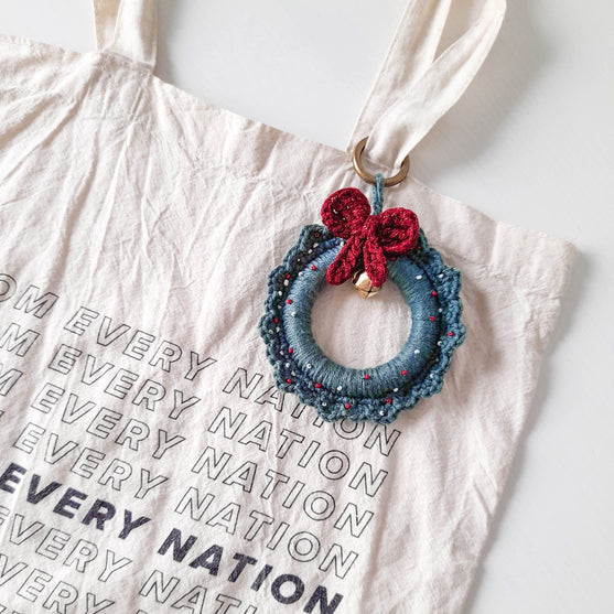

Christmas Wreath - Bag Charm
2