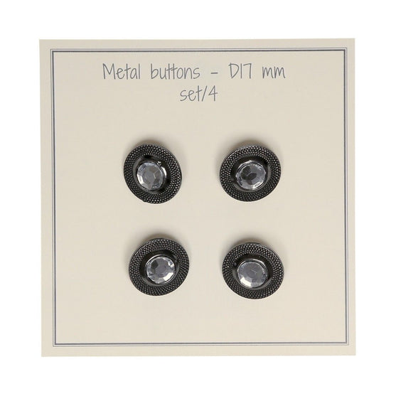 

Bling Buttons - 17 mm - 4 pieces - Go Handmade
3