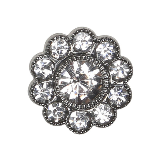 Boutons Bling - Grosses Pierres - Argent - 4 pcs. - Go Handmade