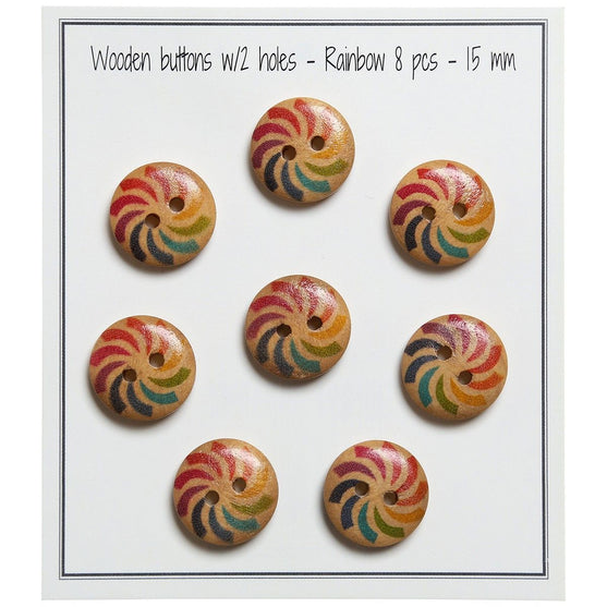 

Rainbow Buttons - 15 mm - Go Handmade
1