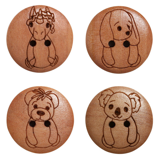 Animal buttons - 17 mm - Go Handmade