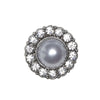 

Pearl Buttons w. Stones - Silver - Multiple Sizes - Go Handmade
2