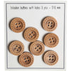 

Wooden Buttons - Round Groove - Stitch Pattern - 8 pcs. - Go Handmade
2