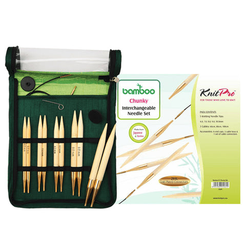 Bamboo Interchangeable Circular Needle Set - Thick Needles - KnitPro
