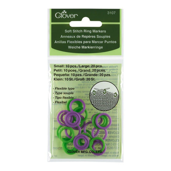 

Soft Stitch Ring Markers - Clover
1