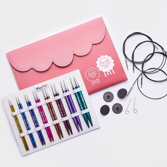 

Jeu d'aiguilles circulaires interchangeables Zing Deluxe - KnitPro
1