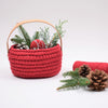 

Panier de Noël Ribbon avec poignée en cuir
1