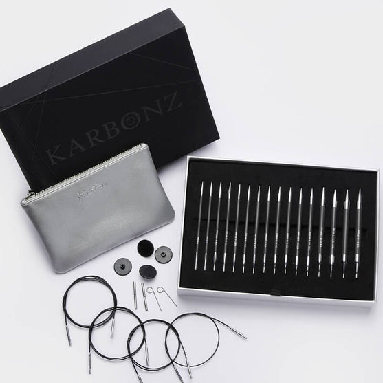 

Karbonz Interchangeable Circular Needle Set - KnitPro
1