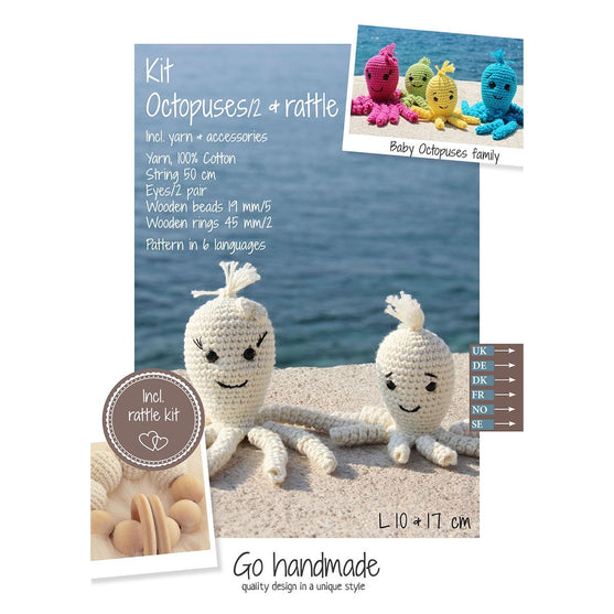 

Pattern Pack (Crochet) - Octopus & Rattle - Go Handmade
1
