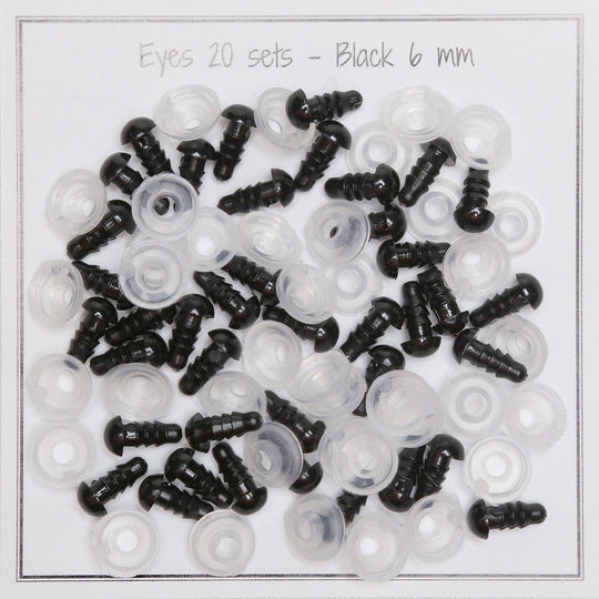 Safety eyes - 6 mm (0.24 in) - Go Handmade