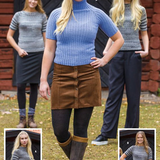 

91690 - ”Twiggy” – Ribstrikket & slatstrikket tætsiddende rullekravejumper
1