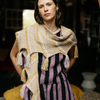 

Calendula Shawl - Wrap with Bobbles and Fringe
7