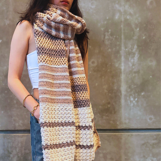 The Driftwood - Long Textured Scarf and Wrap