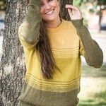 1637 – Shirt with stripe-effect in Mayflower Alpaca Touch.