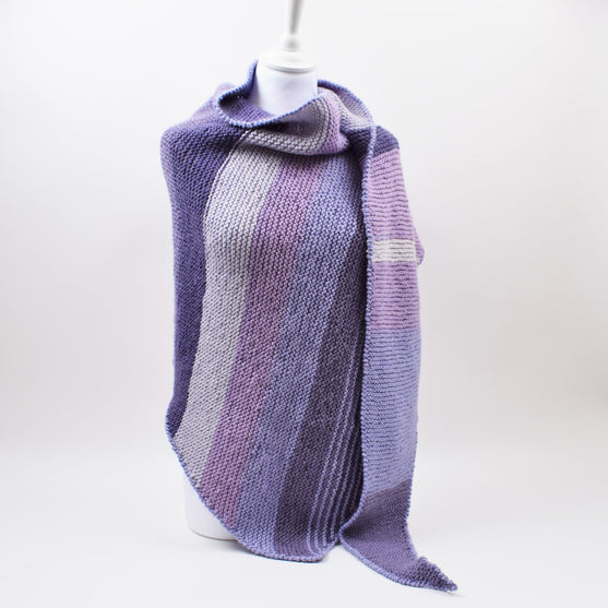 

Asymmetric shawl with stripes
2