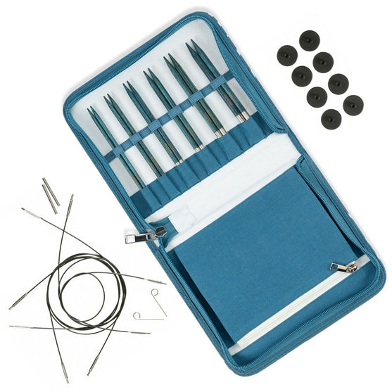 

Set d'aiguilles circulaires interchangeables Betula Essential - Cerulean - Hobbii
1